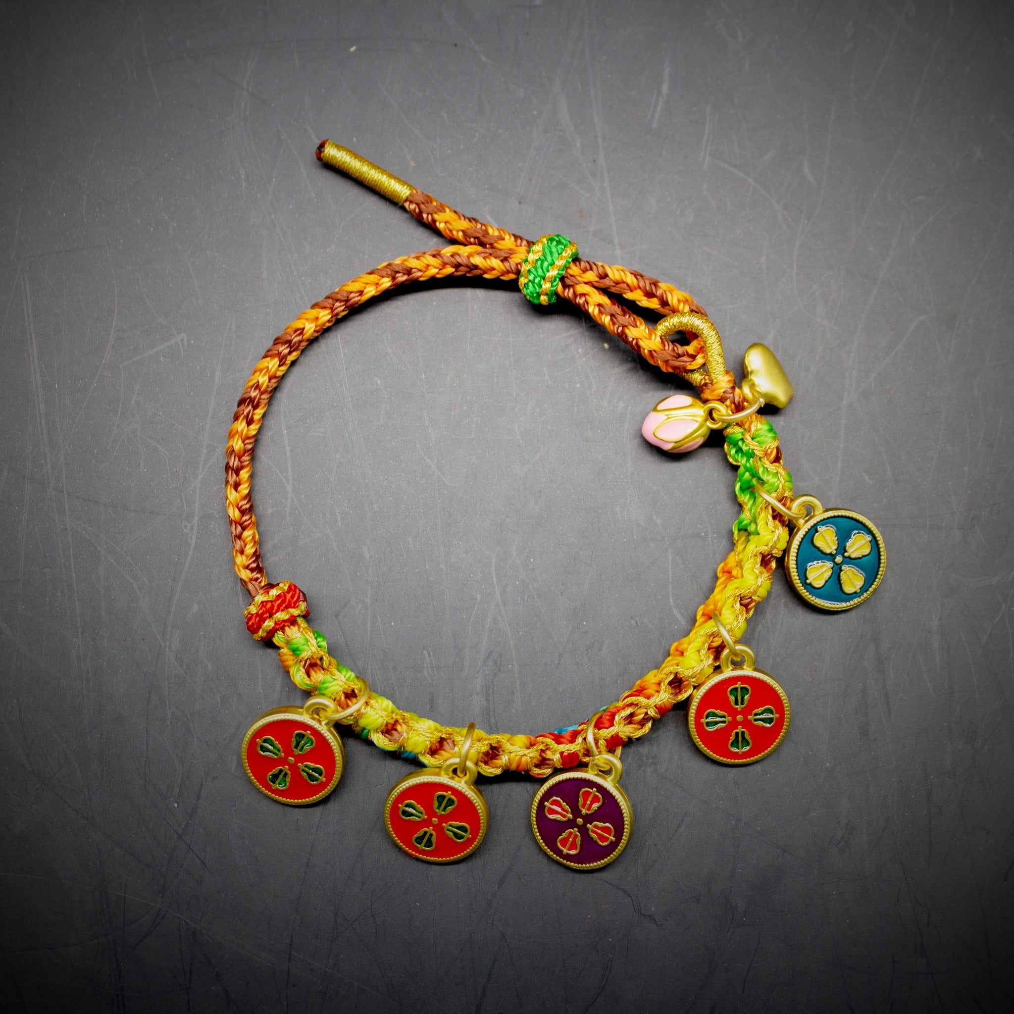 Handmade Tibetan Thangka Charm Bracelet