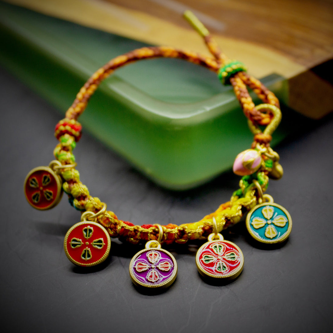 Handmade Tibetan Thangka Charm Bracelet