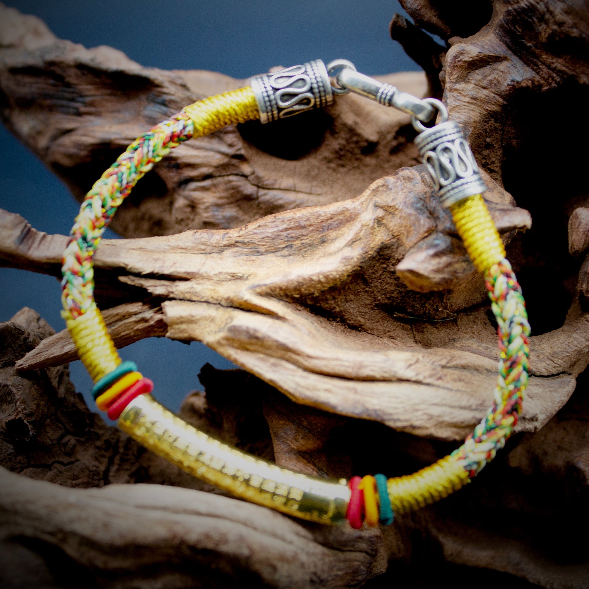 Heart Sutra Blessing Five-Color Rope Bracelet