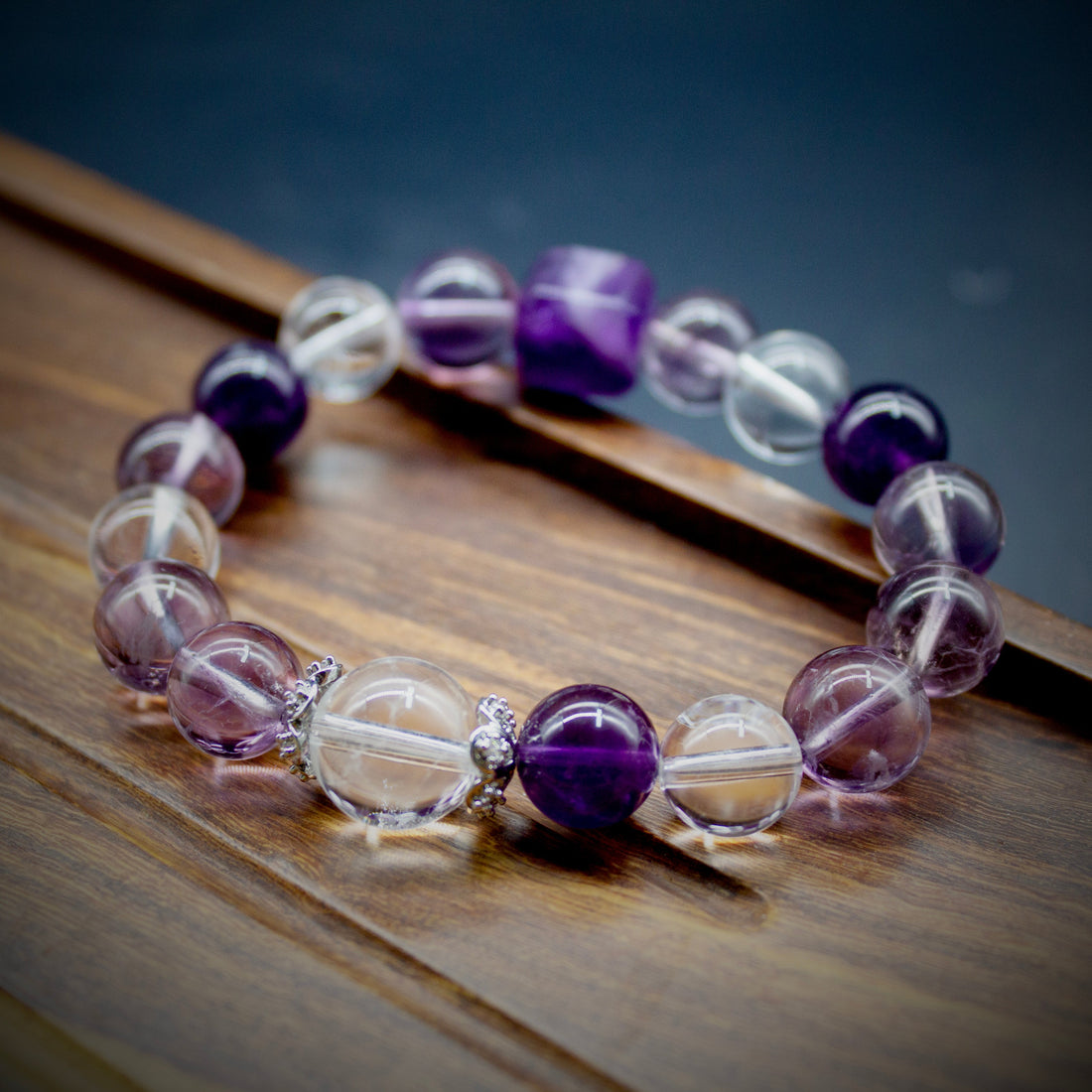 Mystic Himalayan Nine Flames Amethyst Bracelet