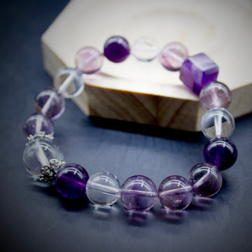 Mystic Himalayan Nine Flames Amethyst Bracelet