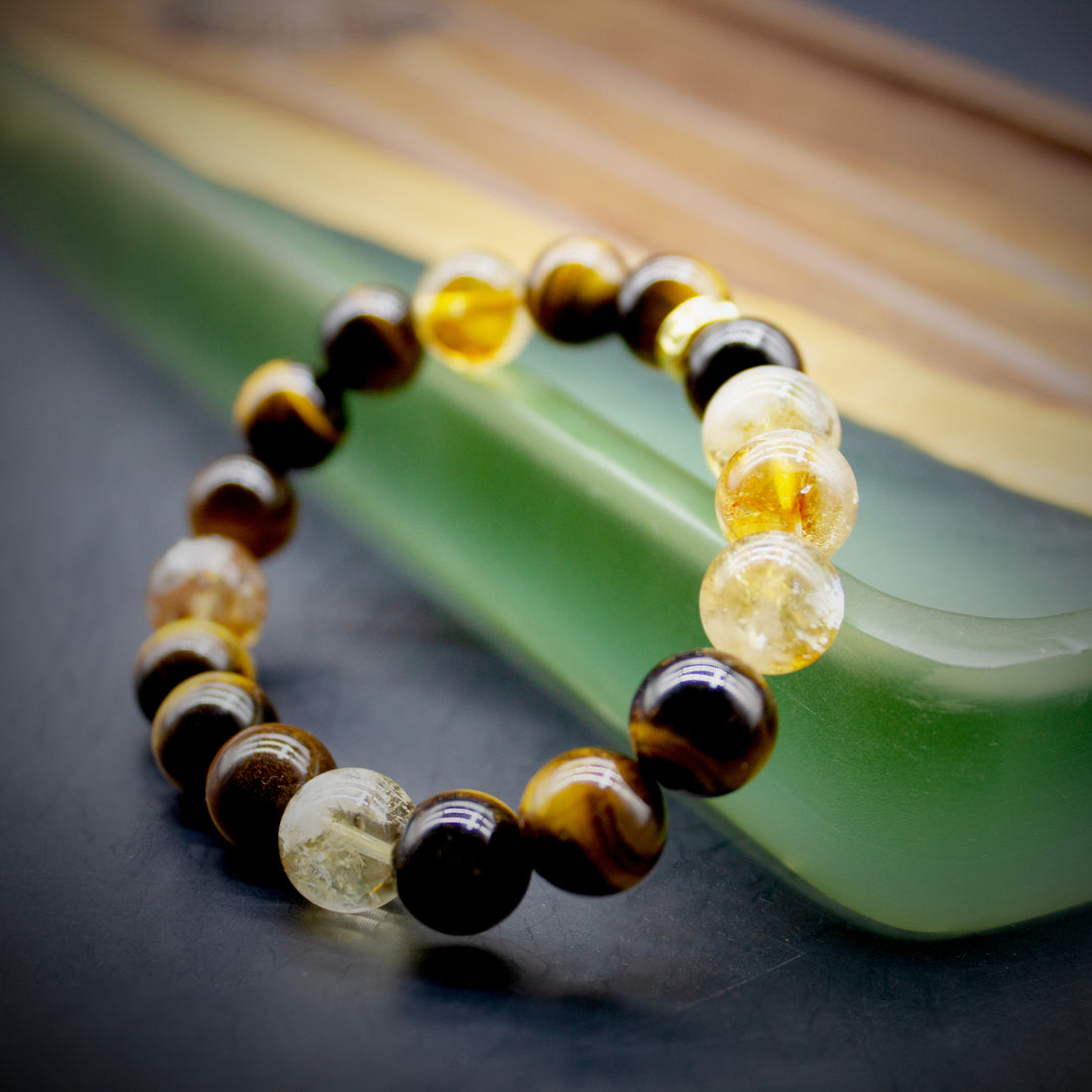 Citrine and Tiger's Eye Strength Bracelet