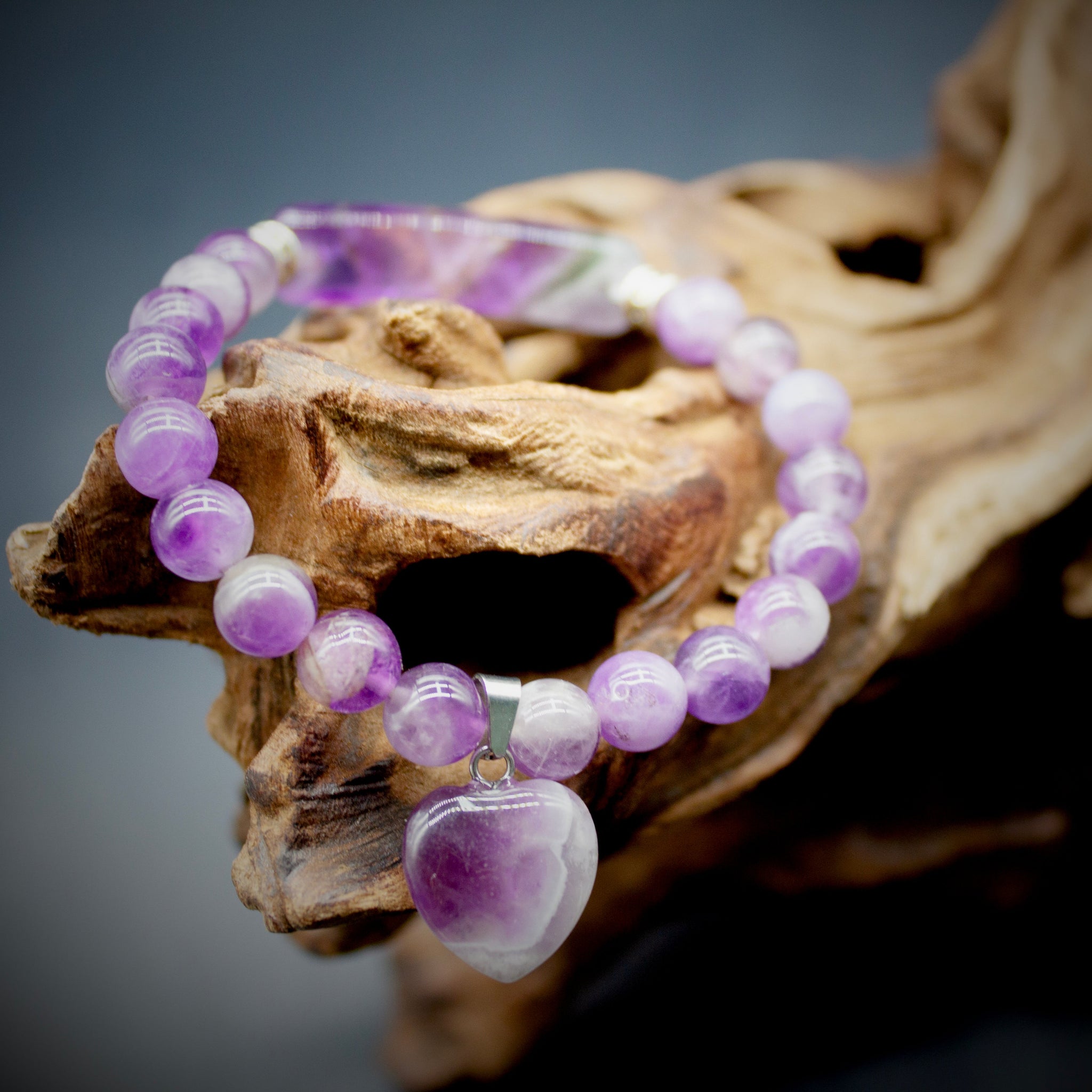 Amethyst Heart Serenity Bracelet