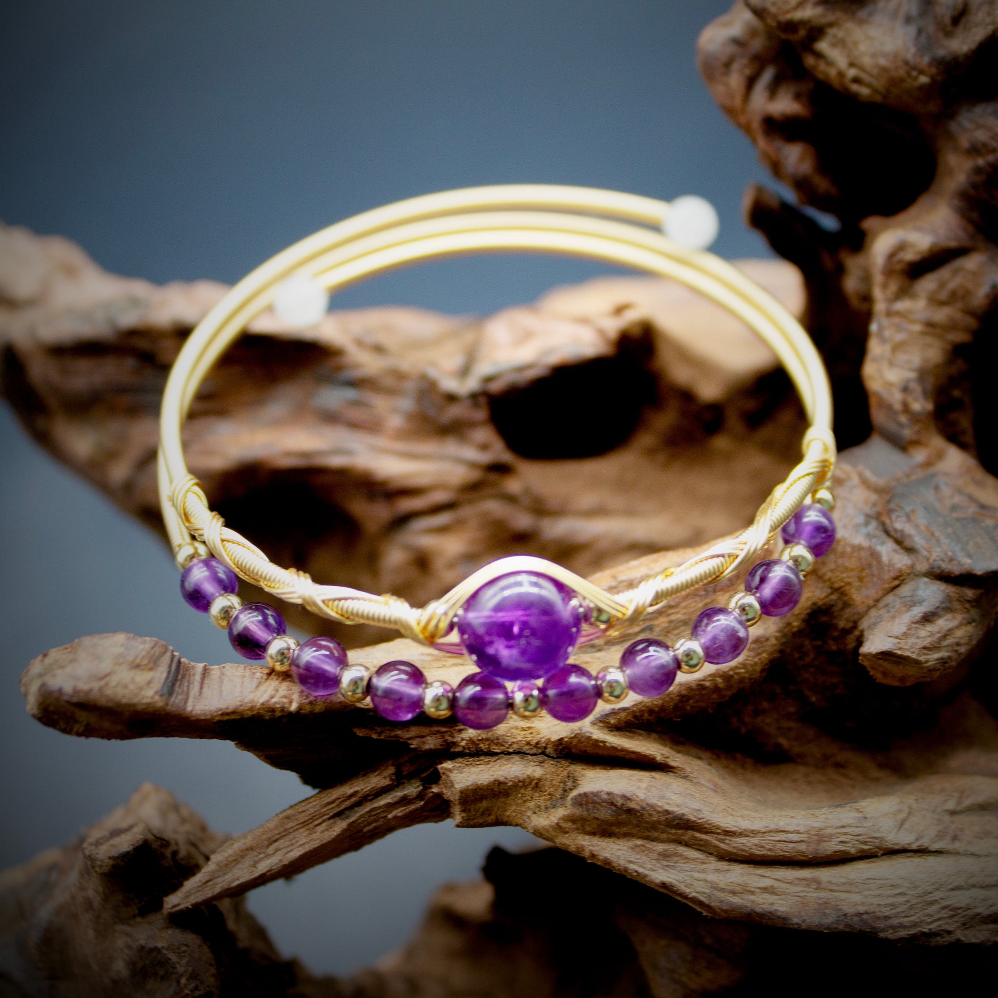 Lotus Serenity Amethyst Bracelet