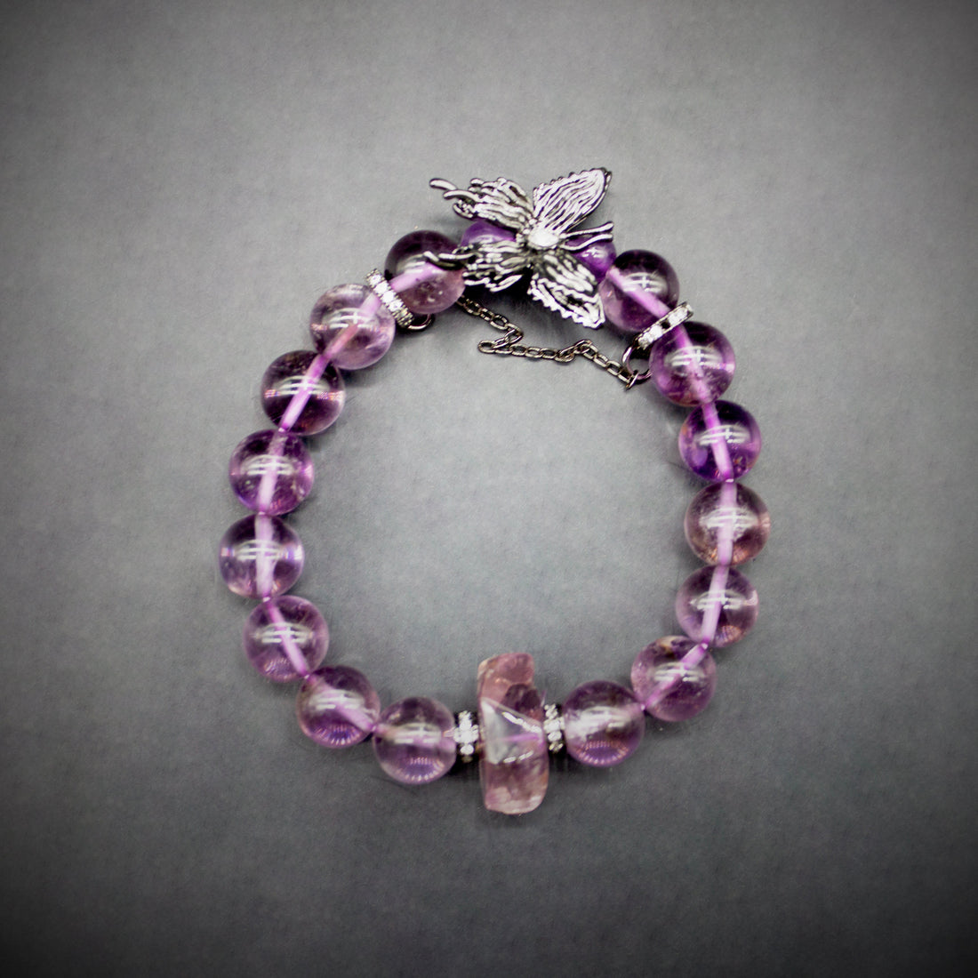 Himalayan Amethyst Butterfly Bracelet