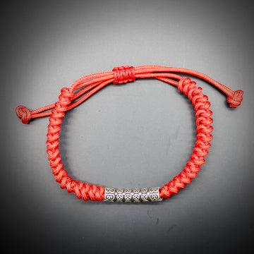 Tibetan Red Rope, Safe and Auspicious Diamond Knot, Hand Rope