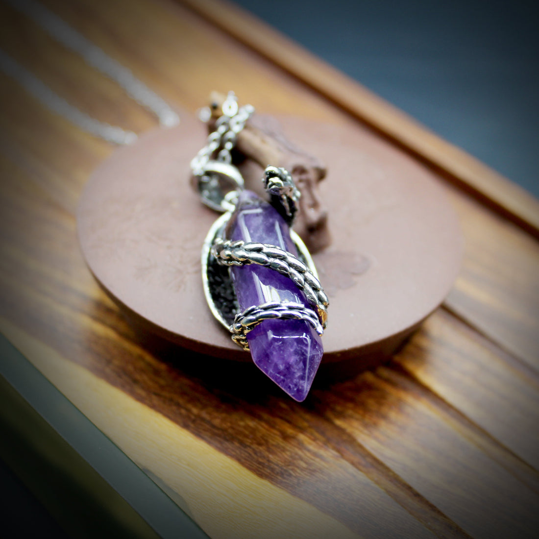 Amethyst Panlong Vintage Necklace